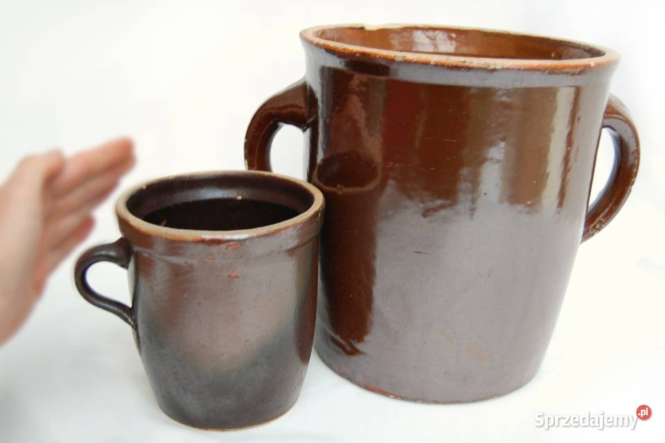 Duży kamionkowy garnek kamionka FNK Bochnia PRL brązowy Lublin sprzedam