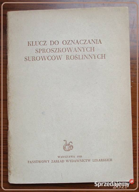 Klucz do oznaczania sproszkowanych produktów biologia, ekologia Łódź