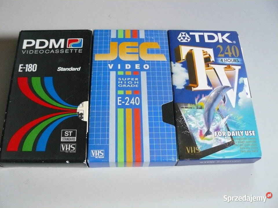 Kasety wideo VHS raz nagrane z kolekcji Nowa Sól