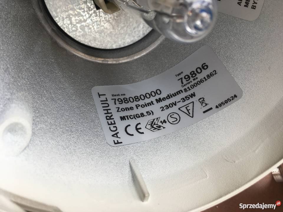 Lampa halogenowa szynowa sklepowa 35W Fagerhult Warszawa