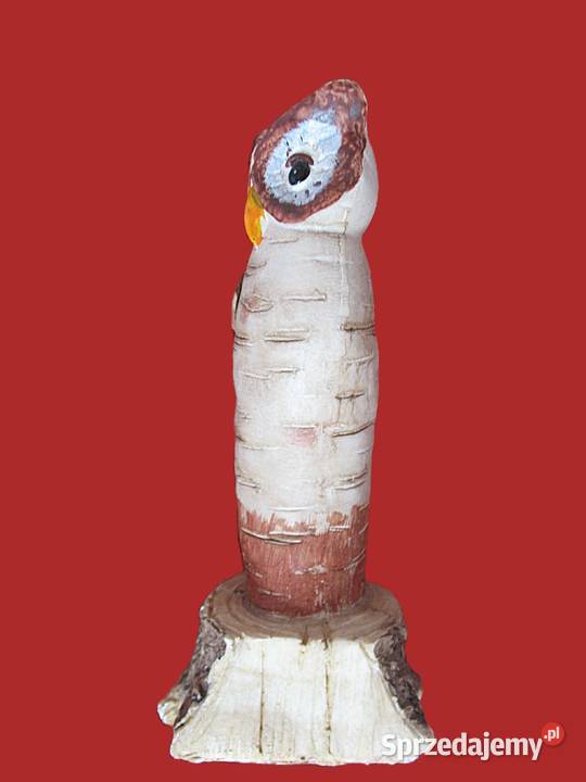 Sowa Ładna Figurka Twarda masa 18 x 8 x 8 beżowy Siedlce