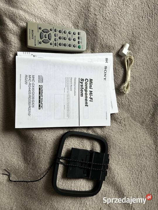 Wieża SONY MHC RG440S ori karton i akcesoria