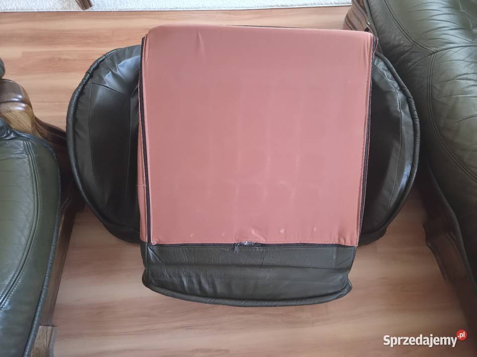 Komplet skórzany Dąb rustykalny z funkcją spania 100cm Meble kujawsko-pomorskie Bydgoszcz