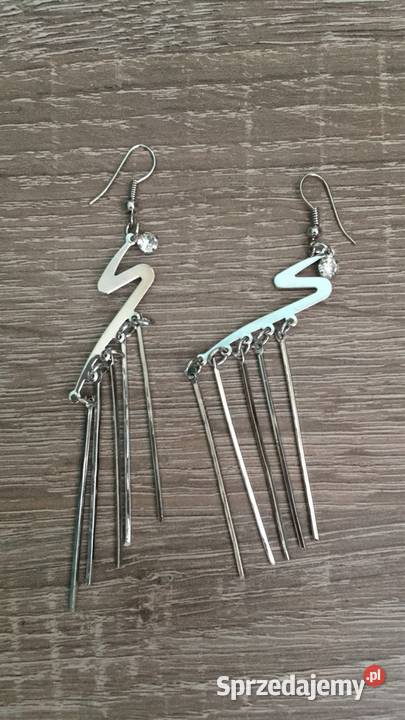 Kolczyki w kolorze srebrnym łódzkie Łódź