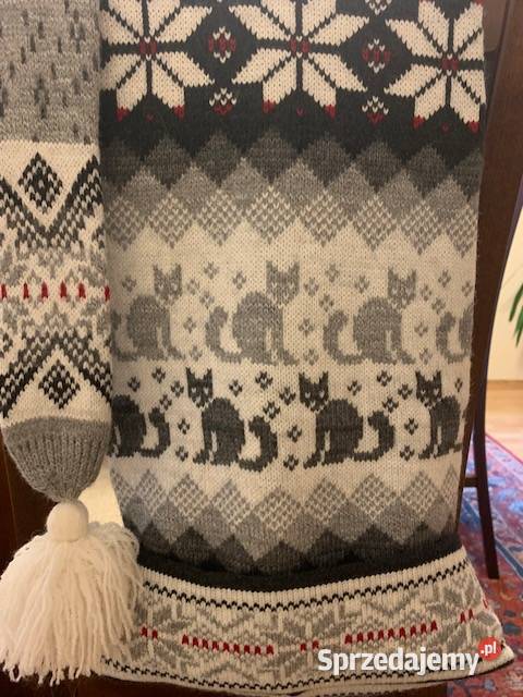 Komplet czapka z szalikiem dzianinowa damska Częstochowa