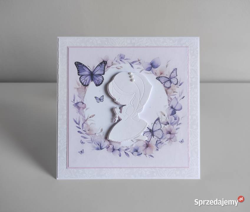 Kartka ręcznie robiona Komunia Święta Łódź