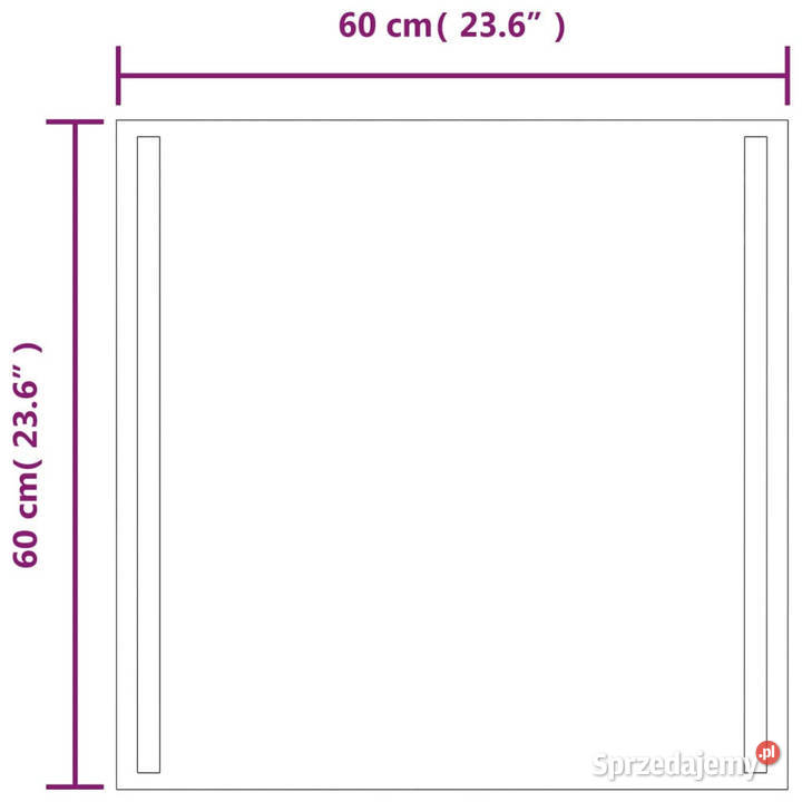 Lustro łazienkowe z LED 60x60 WM151740 Warszawa sprzedam