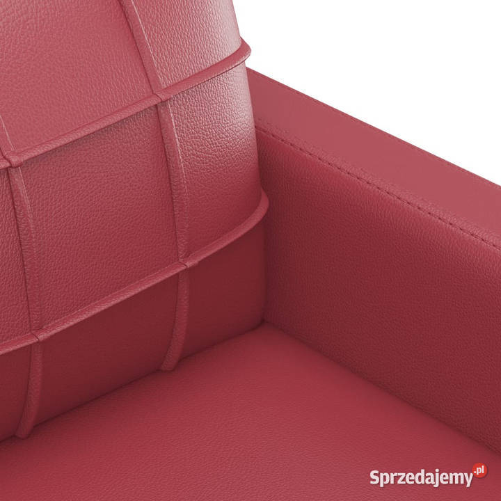 3osobowa sofa winna czerwień 180 sztuczna skóra mazowieckie Warszawa sprzedam