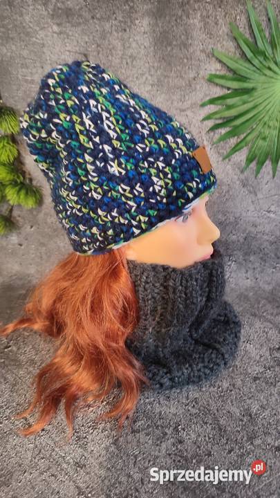 Kolorowe czapki handmade Uniseks Galanteria i dodatki Kraków sprzedam