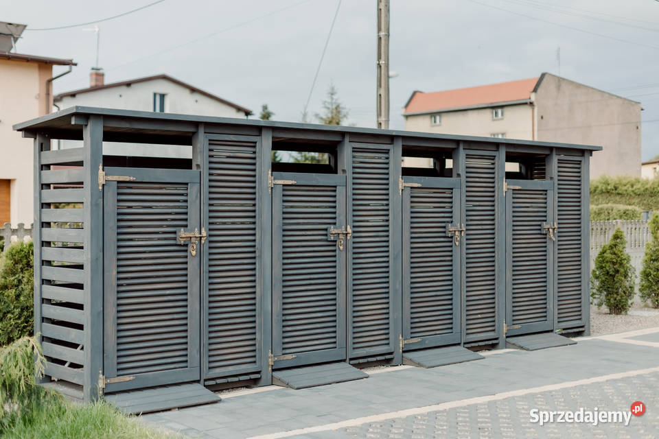 Wiata śmietnikowa zadaszenie na kosze segregacja Kalety