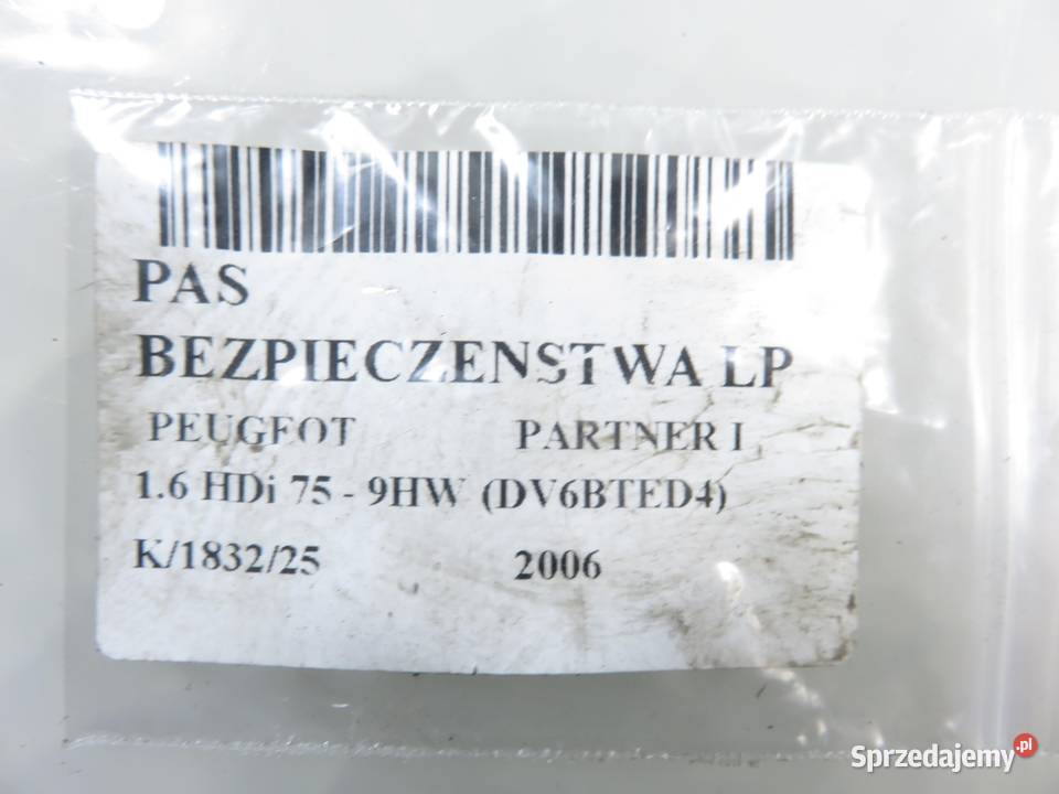 PAS LEWY PRZEDNI PEUGEOT PARTNER I 5505622400A małopolskie sprzedam