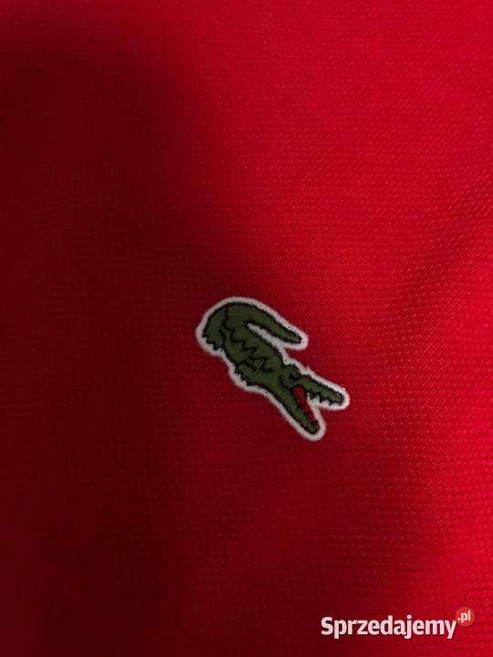 Czerwony tshirt Lacoste z metką XXL Lubartów
