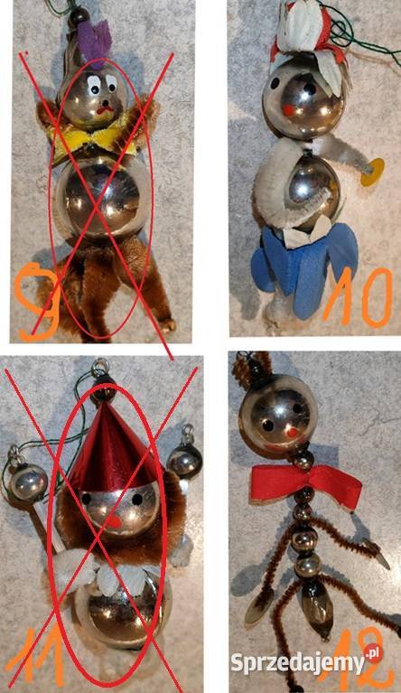 Bombki na choinkę pajacyki zawieszki choinkowe Kolekcje Bielsko-Biała