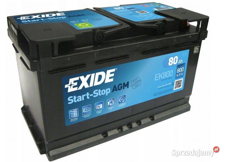 Akumulator EXIDE AGM 80Ah 800A Rybnik 696 685 śląskie