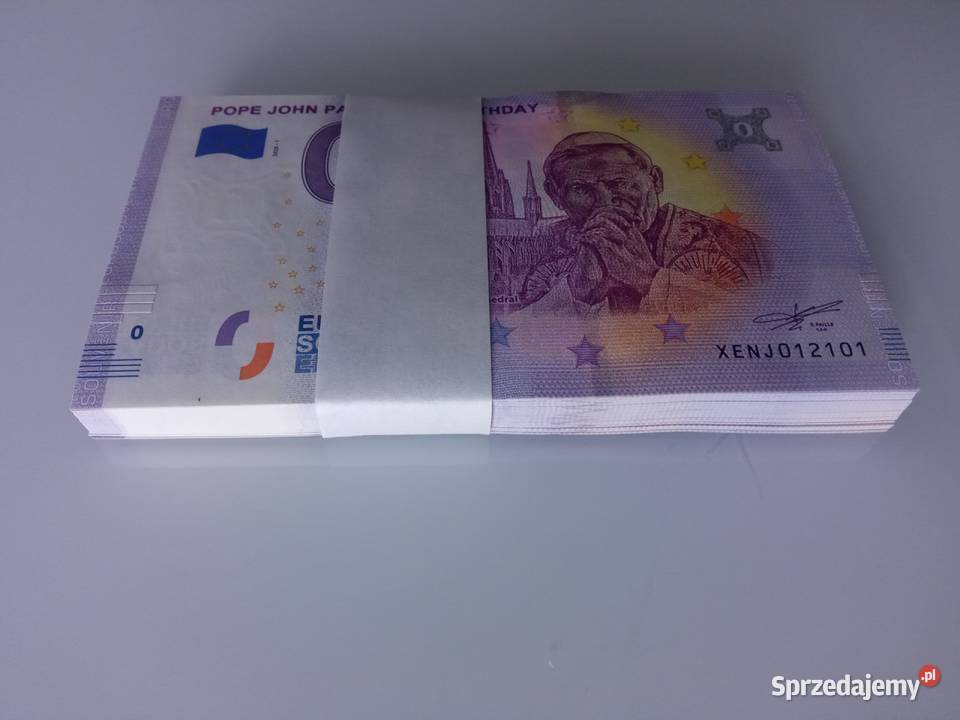 Banknot 0 euro 100 rocznica urodzin Jana Pawła Oświęcim