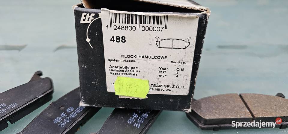 Klocki hamulcowe tył daihatsu applause mazda 323 Zbąszyń