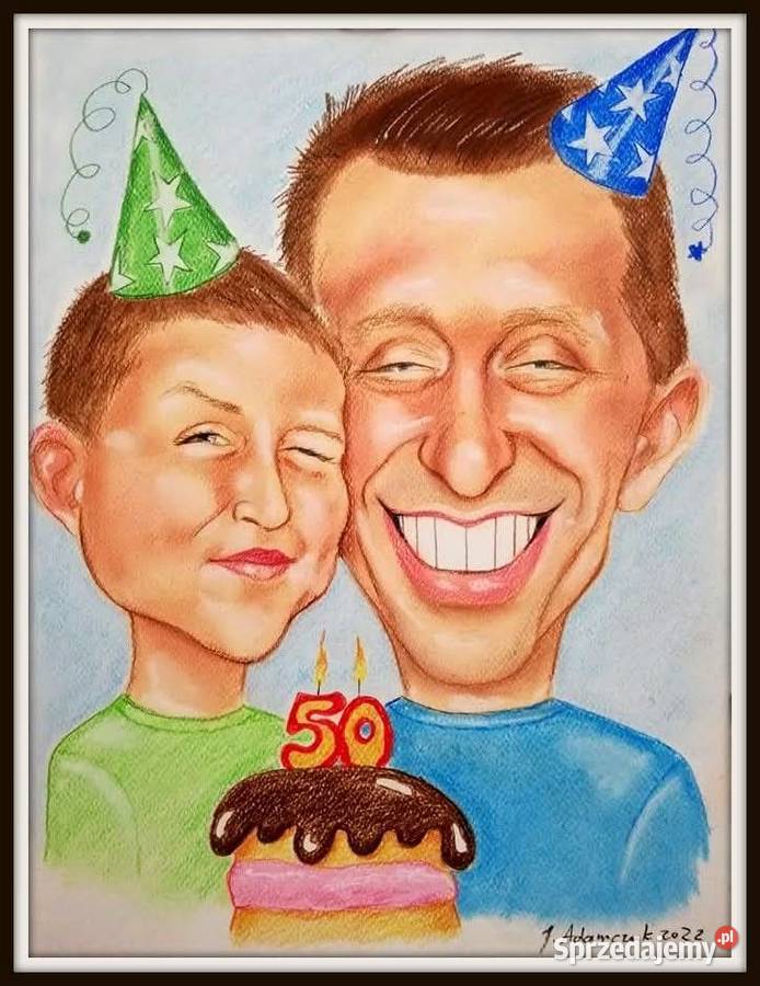 Karykatury rysowane ze zdjęć Pabianice