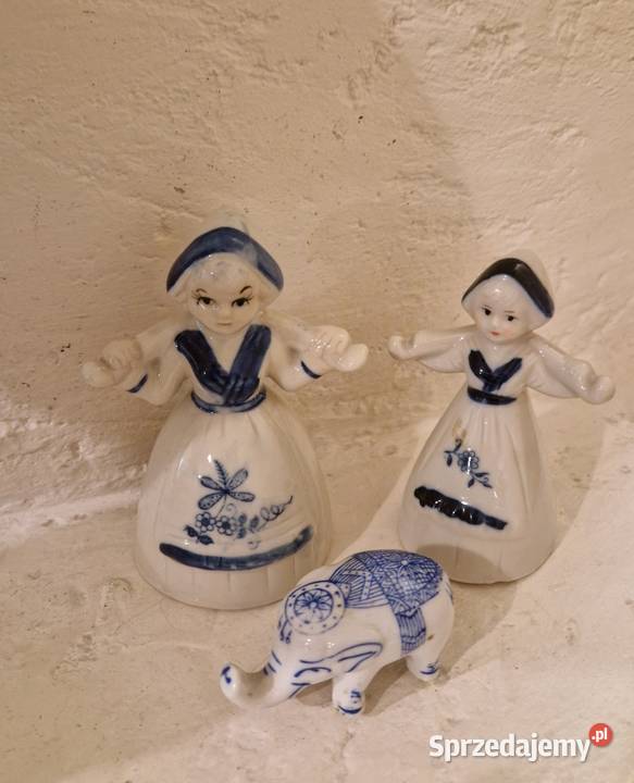 Zestaw 2 FIGUREK holenderskie kobietystrój Porcelana i szkło Lublin