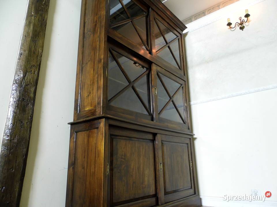 Piękna Unikatowa Biblioteka Witryna Lite Drewno Zielona Góra
