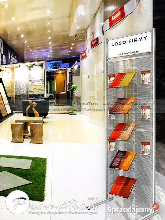 Stand ekspozycjny na próbki z miejsce na ulotki Warszawa