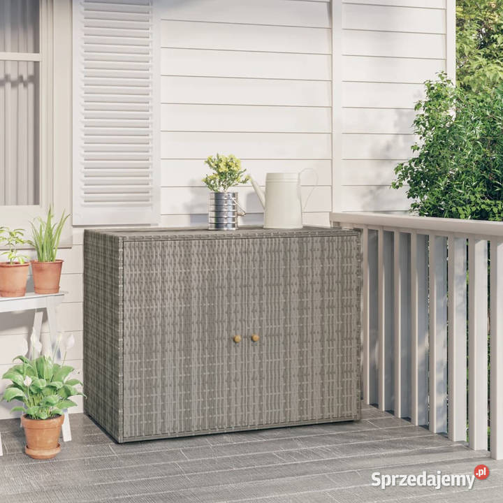 Szafka ogrodowa szara 100x555x80 rattan PE Warszawa