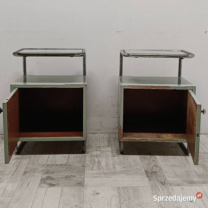 szafki nocne chrom Czechosłowacja Mucke Melder Radomsko