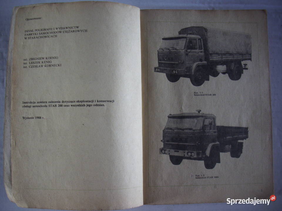 Instrukcja obsługi STAR 200 wydanie WEMA 1988 r