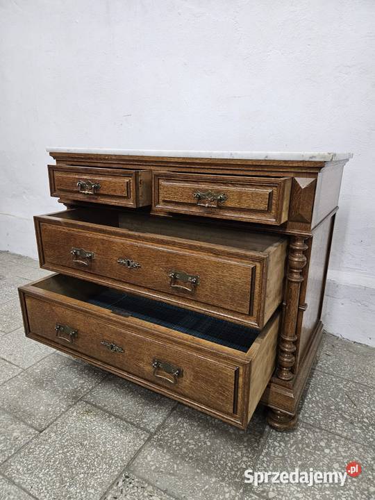 Stara komoda z szufladami i marmurowym blatem małopolskie Nowy Sącz