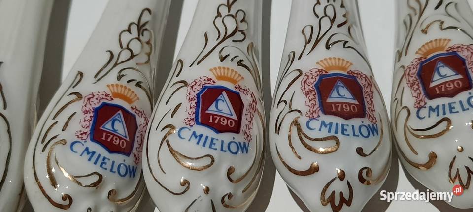 Porcelanowe uchwyty do sztućców Ćmielów 37 k55 Warszawa