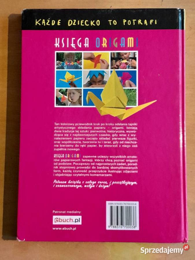 Książka Księga origami składanie papieru wydanie Dąbrowa Górnicza