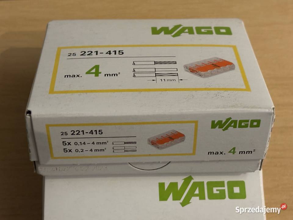 ZŁĄCZKA WAGO 221415 SZYBKOZŁĄCZKA 4mm lubuskie Kostrzyn nad Odrą