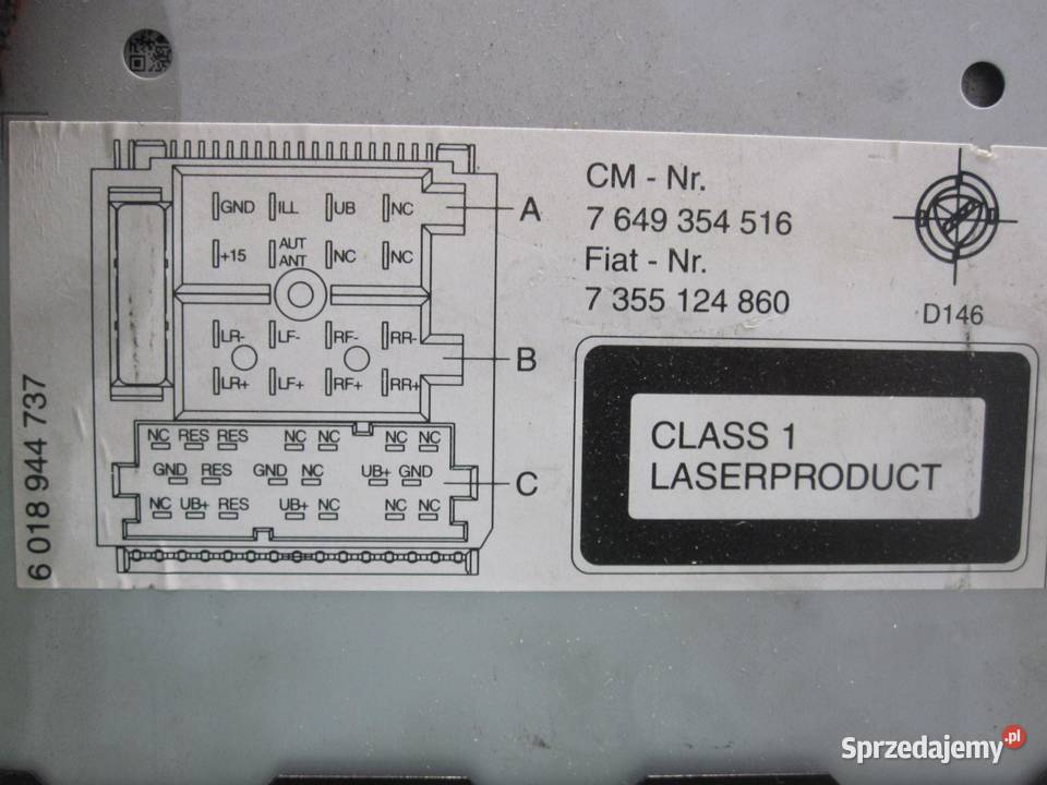 OPEL COMBO D 16r Radio CD 7649354516 świętokrzyskie sprzedam