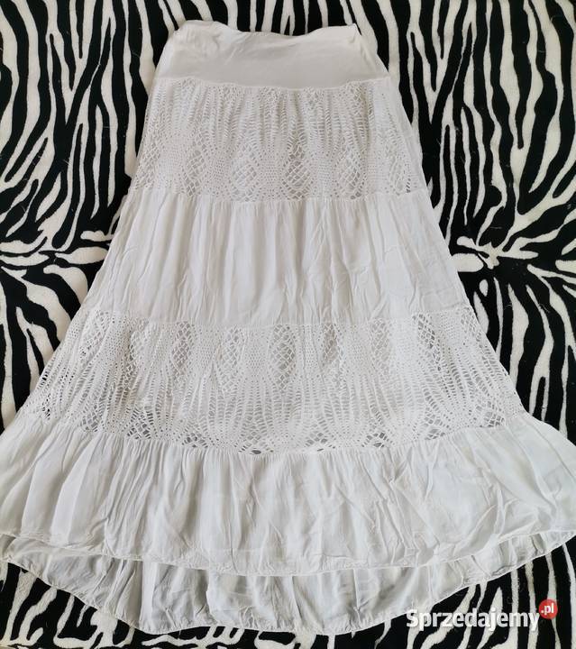 biała letnia długa spódnica Białystok