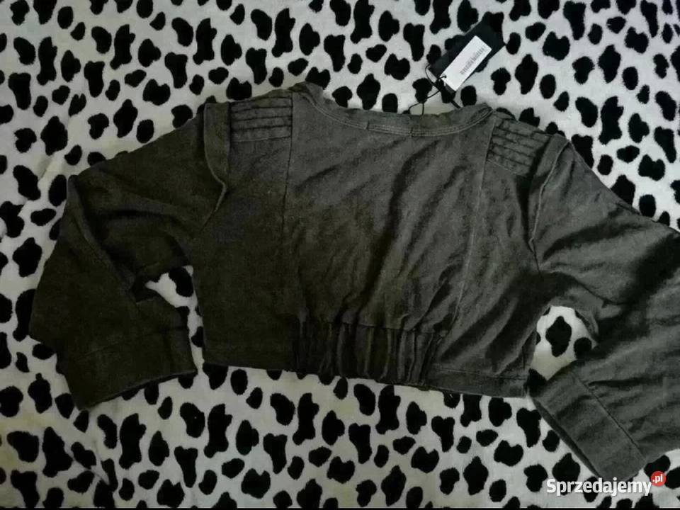 NOWA Z METKĄ Krótsza bluza crop top bluzka zielony wielkopolskie