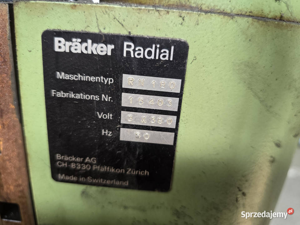 Nitownica radialna BRCKER RN 180 nity 810 mm 12 wielkopolskie Biskupice sprzedam