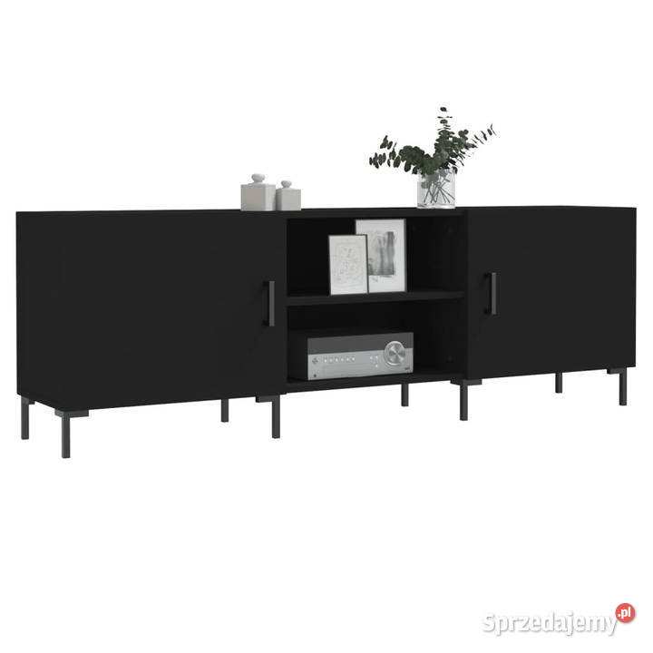Szafka pod TV czarna 150x30x50 materiał RTV Warszawa
