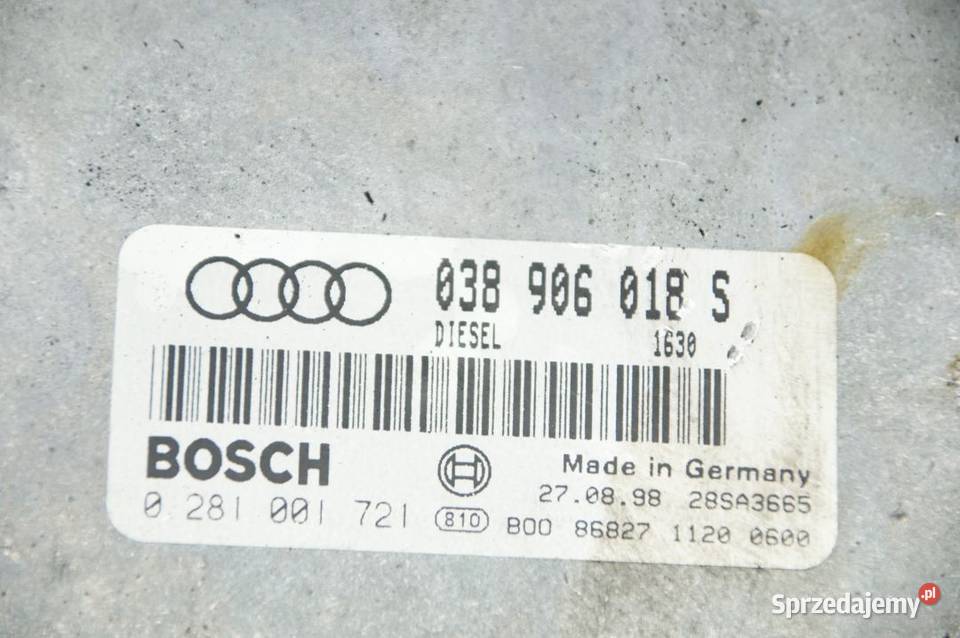 KOMPUTER AUDI A4 B5 038906018S Lipno