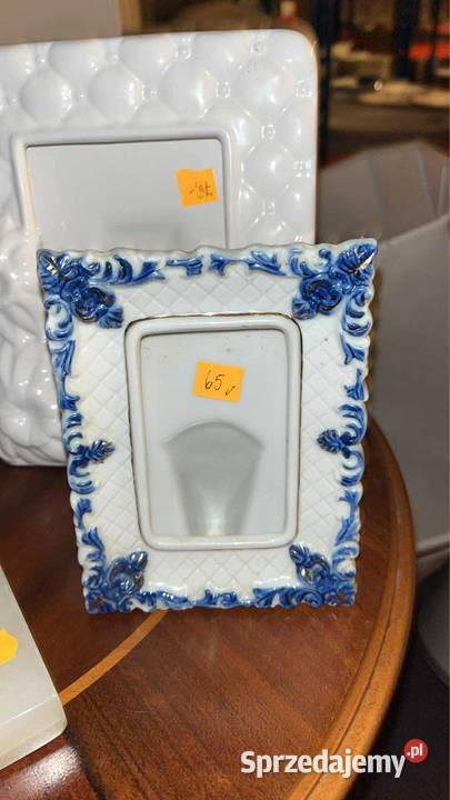 Porcelanowa biała stojąca ramka na zdjęcia Z Gdańsk