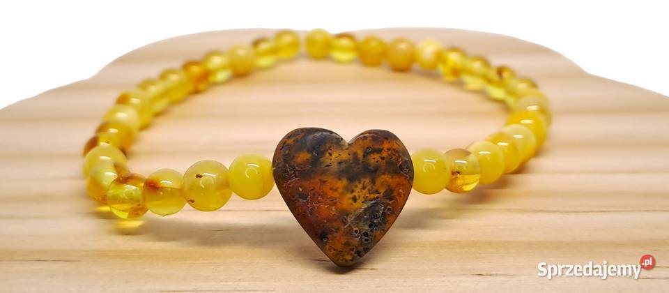 Bransoletka BURSZTYN bałtycki mleko serce Bransoletki Warszawa