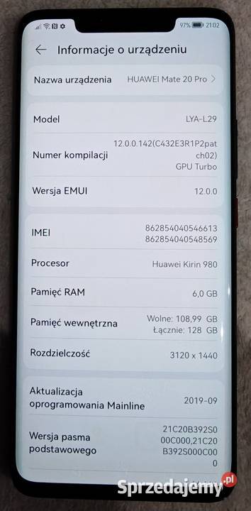 Telefon Huawei Mate 20 Pro sprzedam