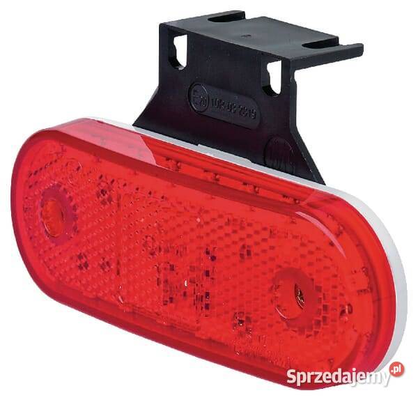 Lampa obrysowa LED prostokątna 1224V czerwona Kamionna