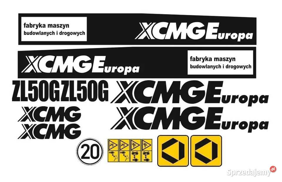 Naklejki oklejenie naklejka XCMG ZL50G Zamiennik Janików