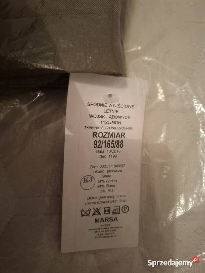 Spodnie nowe wyjściowe wojsk lądowych 112LMON Ostrołęka sprzedam