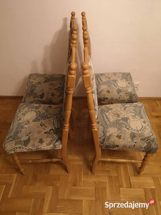 Krzesła drewniane tapicerowane mazowieckie Brwinów