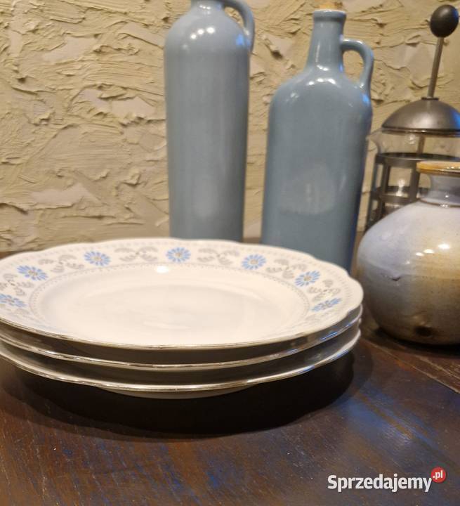Zestaw 13 TALERZY ĆMIELÓWdekor niebieski Lublin sprzedam
