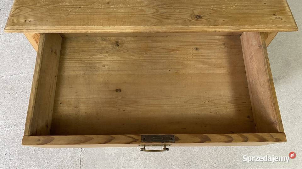 Rustykalna komoda sosnowa 3 szuflady lite drewno Budno
