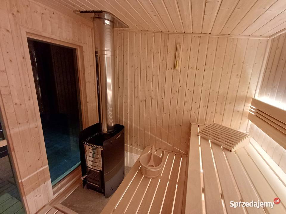 Sauna ogrodowa Premium izolowana piec na drewno Płock