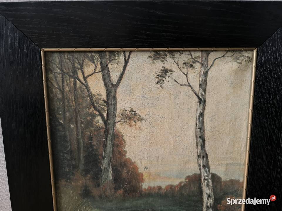 Piękny obraz olejny na płótnie pejzaż Malarstwo Łódź sprzedam