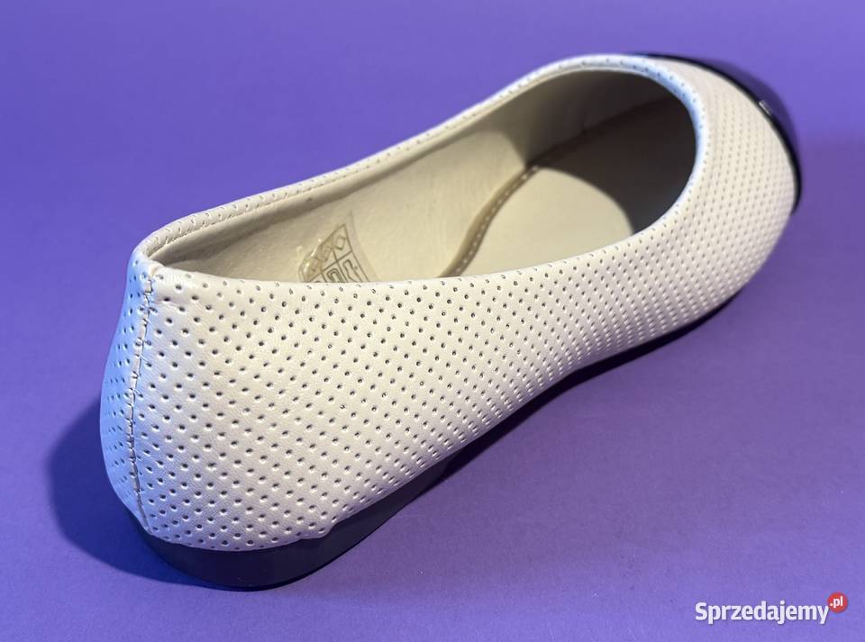 Beżowe baleriny połysk rozmiar 37 BAL9 24cm Żyrardów