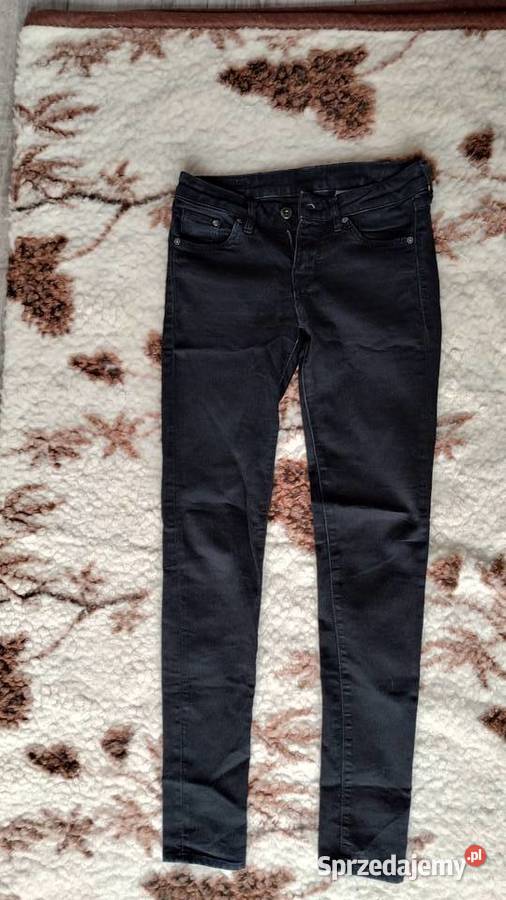 spodnie damskie jeansowe czarne denim Poznań